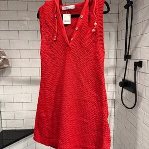 Free people hooded sweater swim cover up